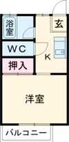 ドミール姫子 Aの間取り画像