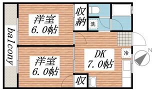 第5コーポ米倉の間取り画像