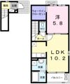 セシール カツハラAの間取り画像
