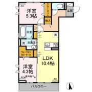 Dーroomあすと長町 Ⅱの間取り画像