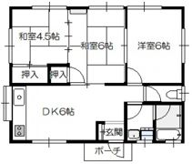 中井貸家（1階部分）の間取り画像