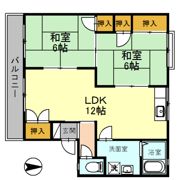 セジュール北八代 B棟の間取り画像