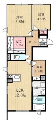シャーメゾン鏡新開の間取り画像