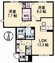 エスポワールサン B棟の間取り画像