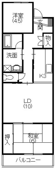 マンション寺田の間取り画像