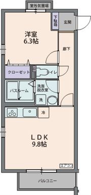祇園山ヒルズの間取り画像