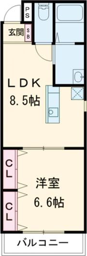 Kukulu EXE 古市の間取り画像