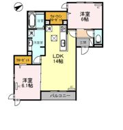 ラ メゾン ド ボヌール 桜塚 Bの間取り画像