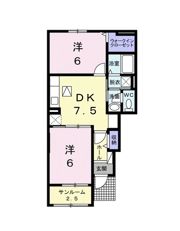 サングリーン宇土Bの間取り画像