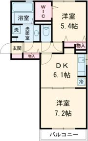 ソレアードD-1の間取り画像