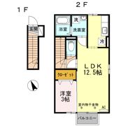 コーポ陽だまり Aの間取り画像