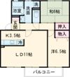 ベルメゾン大幸Bの間取り画像