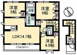 カーサ・ヴィアソーレの間取り画像