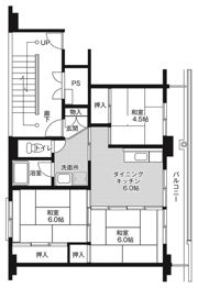 ビレッジハウス足利朝倉2号棟の間取り画像