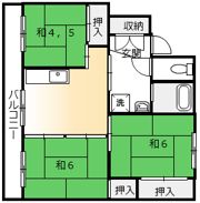 ビレッジハウス長池2号棟の間取り画像