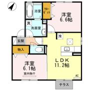 ルミエール クリハラEの間取り画像