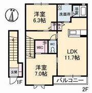 沢井手フラッツの間取り画像