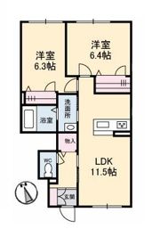 フィオーレ西川原の間取り画像