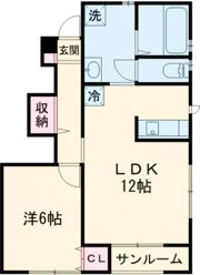 ミピアーチェ Bの間取り画像