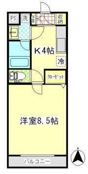 エスポワール相原の間取り画像