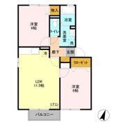 プリムヴェール 壱番館/弐番館の間取り画像