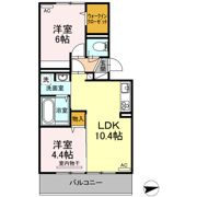 オッツセンチュリー長府 B棟の間取り画像