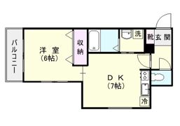 KOU TAI SHIN BUIL 上荒田の間取り画像