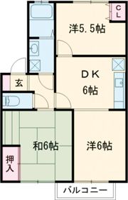 クレールコート2号館の間取り画像