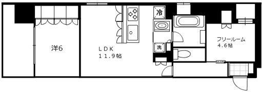 リーガル神戸三宮フラワーロードの間取り画像