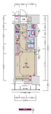 プレサンス ジェネ 新栄町駅前 葵の間取り画像