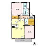 ブラン・ブルー Dの間取り画像