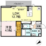 クロスコートの間取り画像