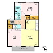 コーポマリーナ Bの間取り画像