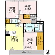 グレンディールⅢⅣ Ⅳの間取り画像