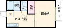 メゾン鶴林Ⅱの間取り画像