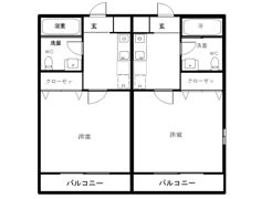 ハイツヤマネ6の間取り画像