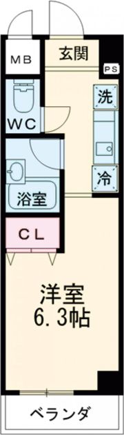 シュプレーム堺の間取り画像