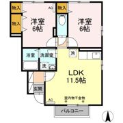 アジュール Bの間取り画像