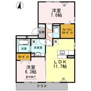 ボナールY B棟の間取り画像