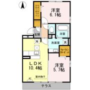 ポペット中島Ⅱの間取り画像
