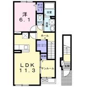フレッシュ ダンジェの間取り画像