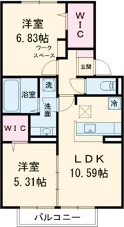 サザンフォレスト A棟の間取り画像