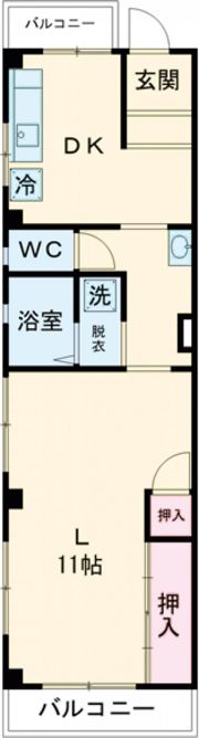 コーポ岡部緑ヶ丘の間取り画像