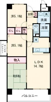カムフォーラⅡの間取り画像