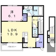 アリビオ永新Aの間取り画像