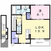 アリビオ永新Aの間取り画像