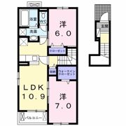 アリビオ永新Bの間取り画像