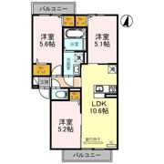 ウッズ荒塚の間取り画像