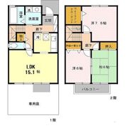 ボナール白水 1棟の間取り画像