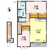 Wit’s Fujiyama(ｳｨｯﾂﾌｼﾞﾔﾏ) Bの間取り画像